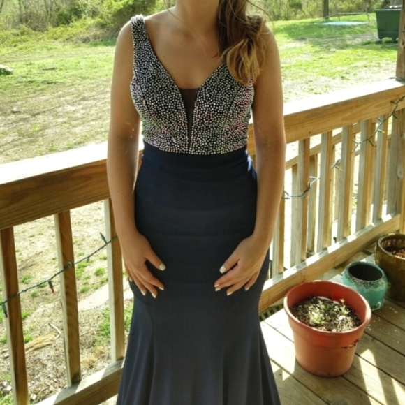 Navy Blue Dress - Picture 1 of 3
